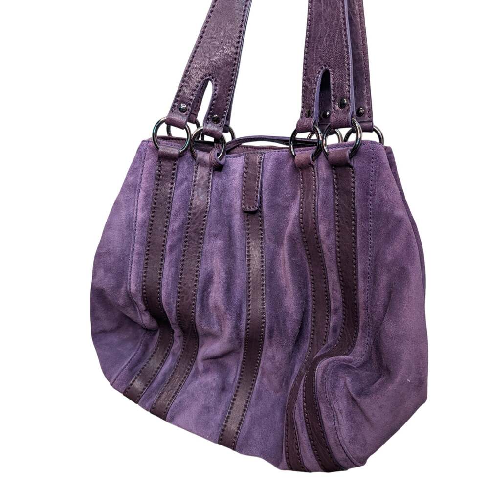 Miu Miu Vitello RARE Purple Suede Leather Shoulder Bag Slouchy Hobo Made Italy